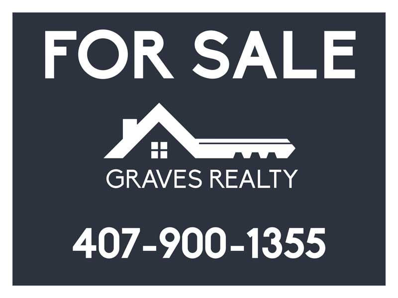 Flat Fee MLS Listing by Graves Realty - Grave Realty For Sale Yard Sign